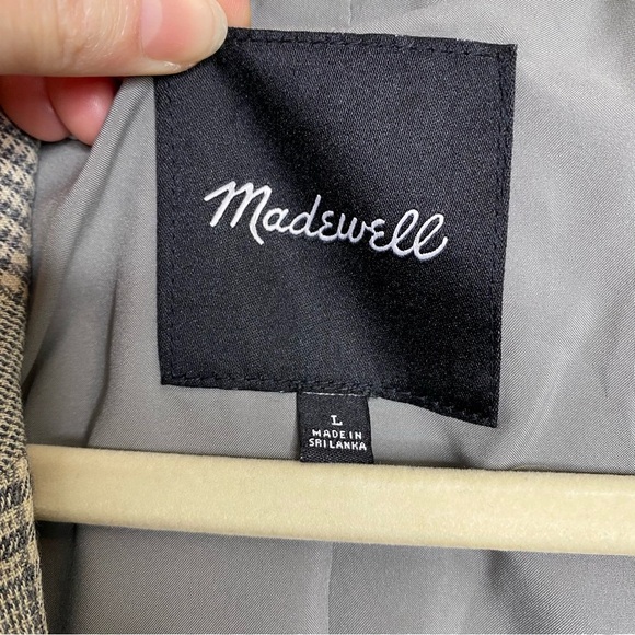Madewell NH844 The Dorset Blazer in Galloway Plaid L‎ - Picture 4 of 7